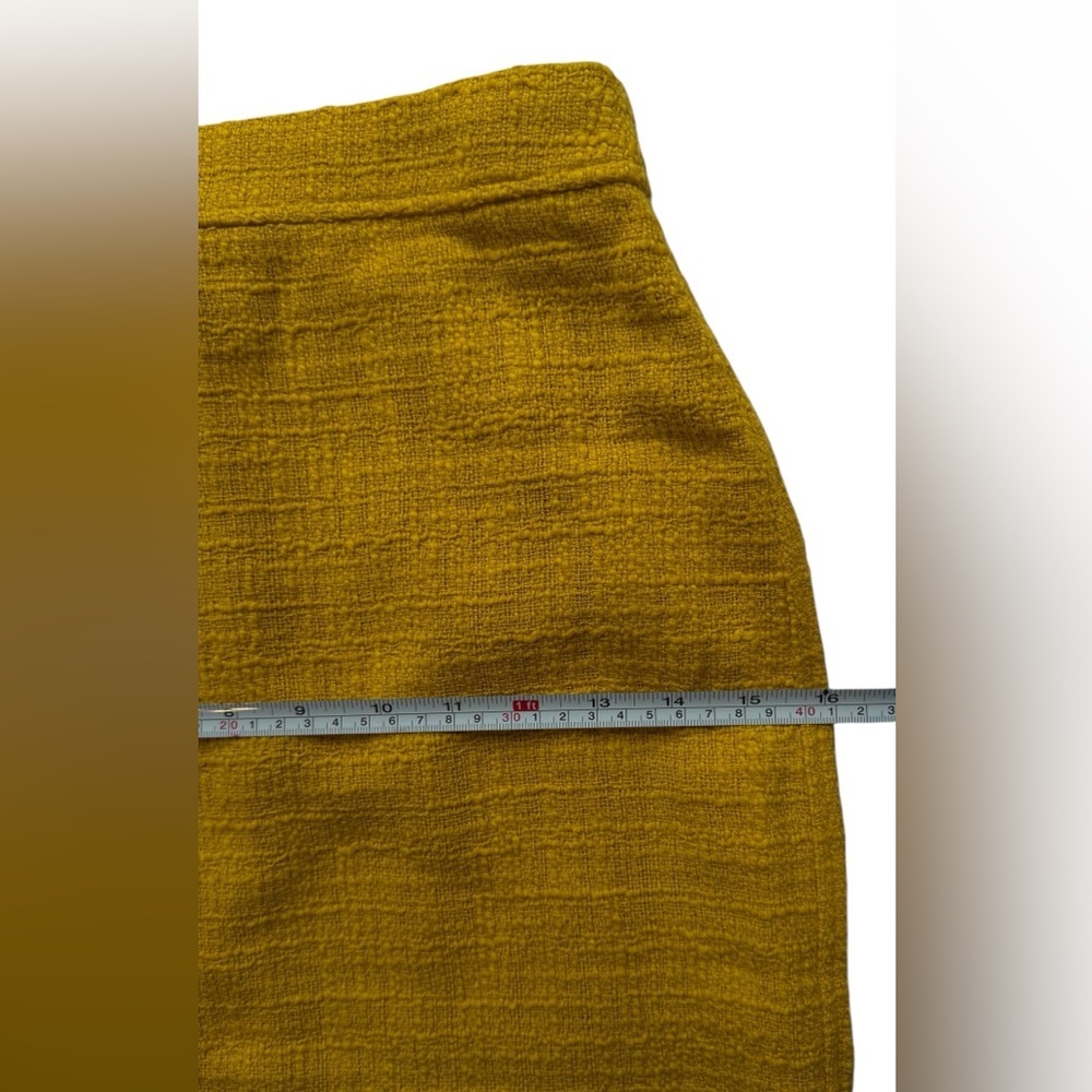 NWT J. CREW blazer and skirt Mustard Gold Textured Size 00​ - Picture 10 of 16
